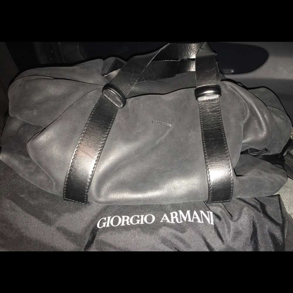 High End Black Giorgio Armani Bag...